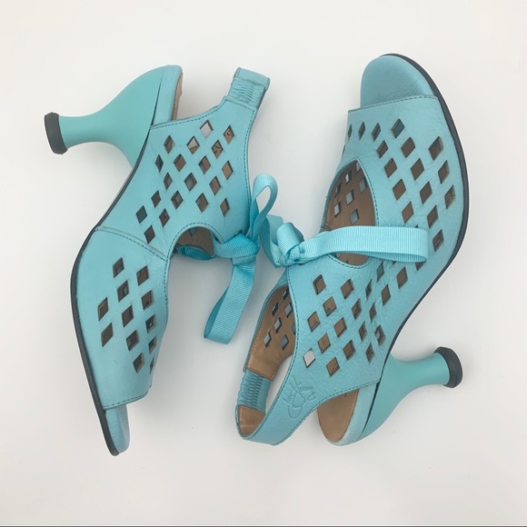 John Fluevog Turquoise Heels - Picture 7 of 14